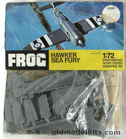 Frog 1/72 Hawker Sea Fury - Bagged, F221F plastic model kit